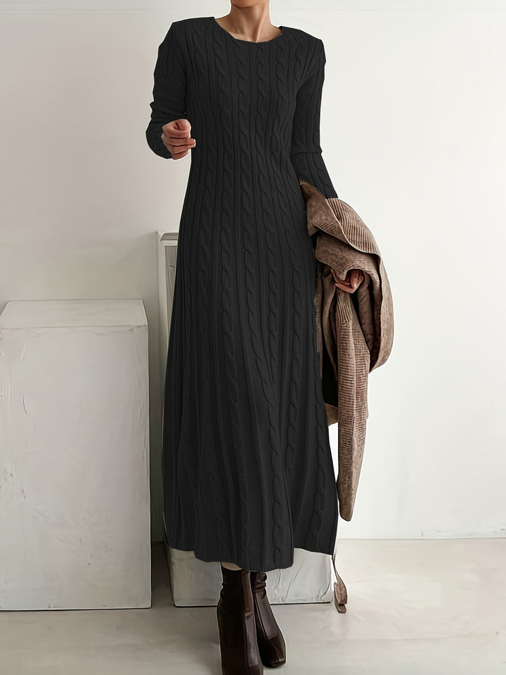Evelyn | Cozy Cable-Knit Maxi Dress