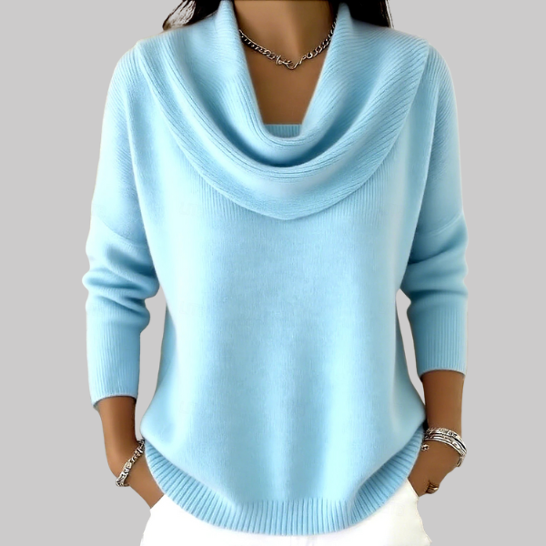 Angela| Soft Cowl Neck Sweater