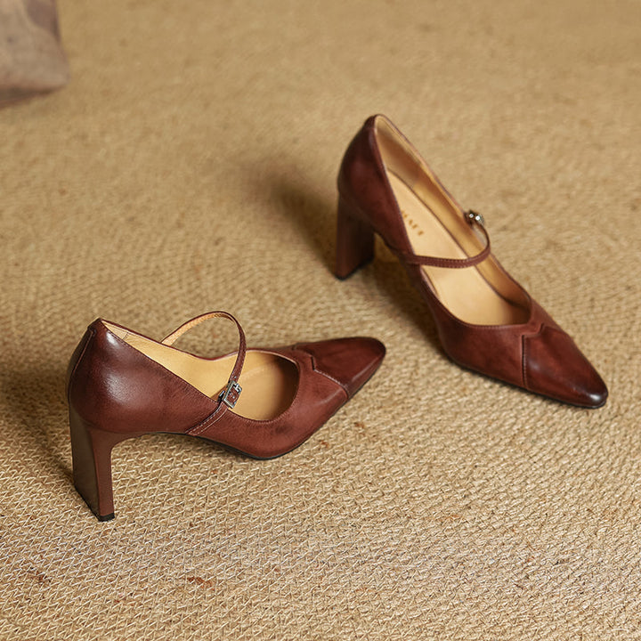 Ivy Genuine Leather Heels