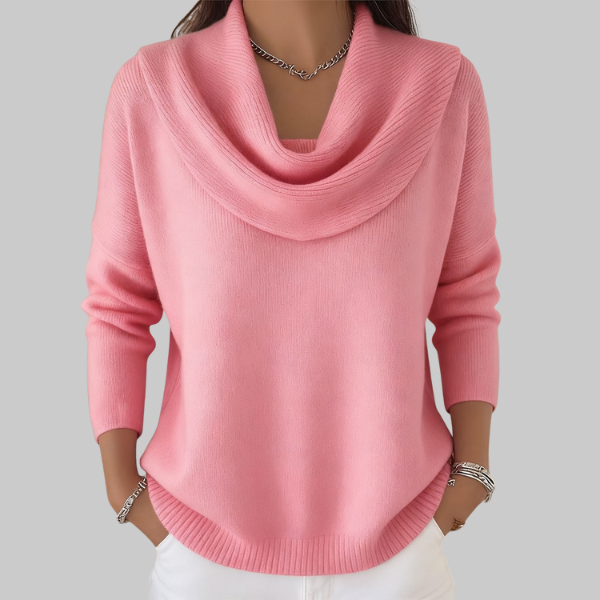 Angela| Soft Cowl Neck Sweater