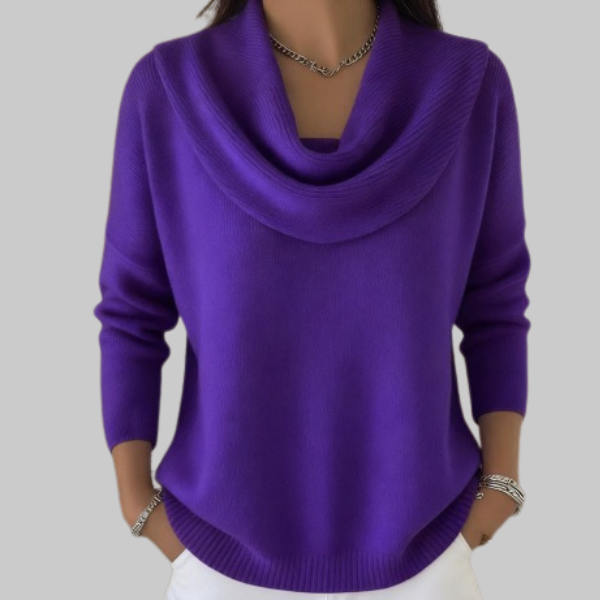 Angela| Soft Cowl Neck Sweater