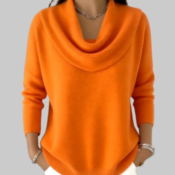 Angela| Soft Cowl Neck Sweater