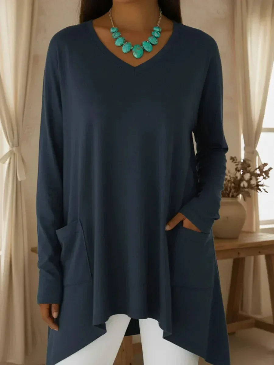 Boglarka | Relaxed V-Neck Pullover