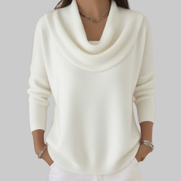 Angela| Soft Cowl Neck Sweater