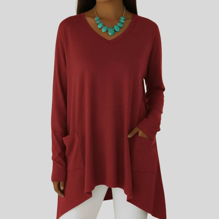 Boglarka | Relaxed V-Neck Pullover