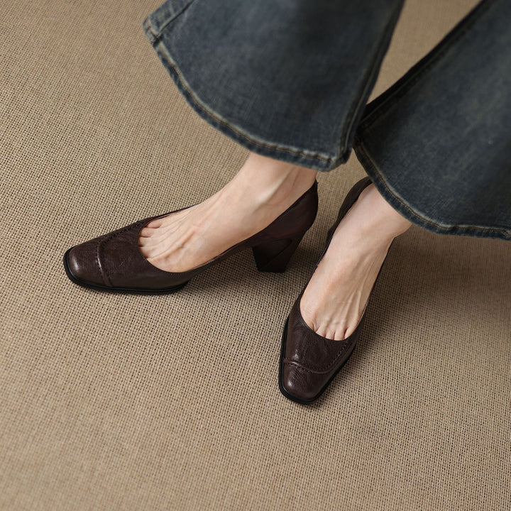 Ariel Genuine Leather Heels