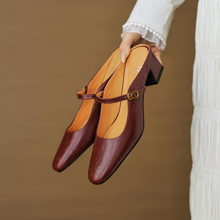 Vian Genuine Leather Mules