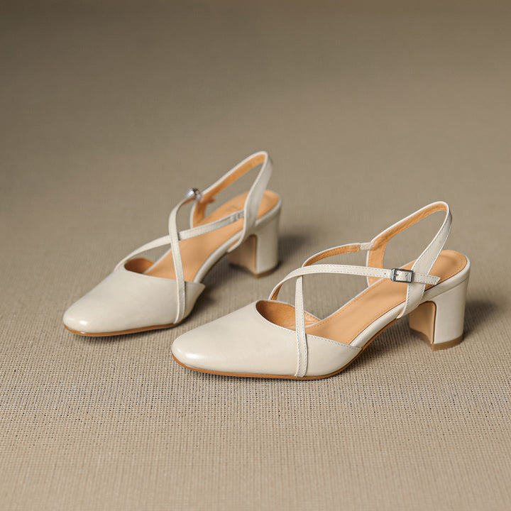 Blenza Genuine Leather Slingbacks