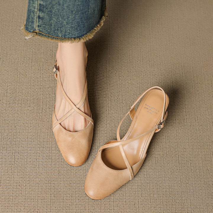 Blenza Genuine Leather Slingbacks