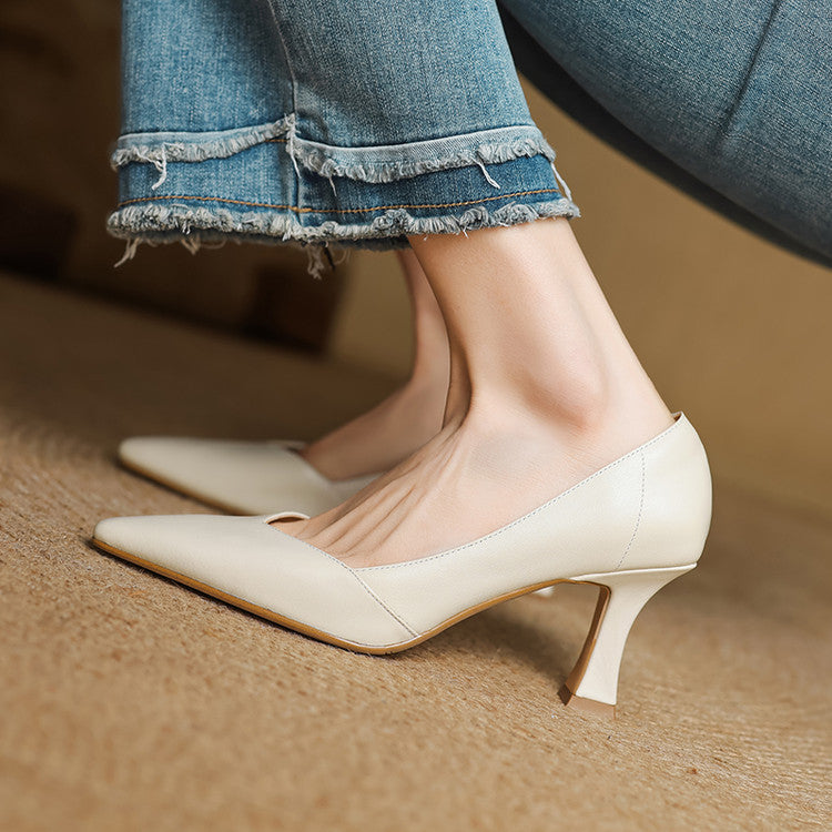 Zyne Genuine Leather Heels