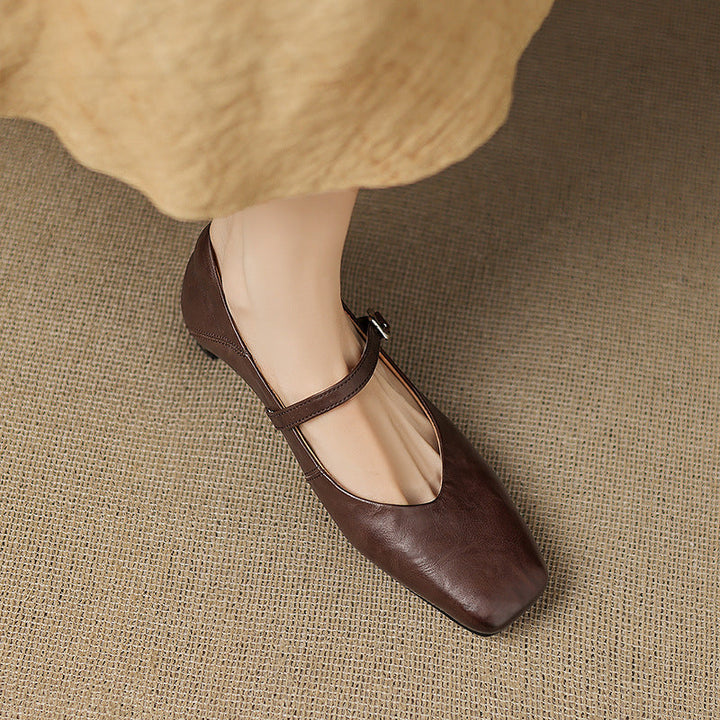 Ayra Genuine Leather Flats
