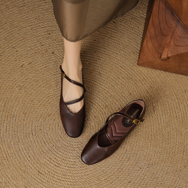 Norie Genuine Leather Flats