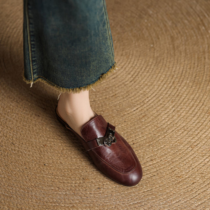 Carla Genuine Leather Mules