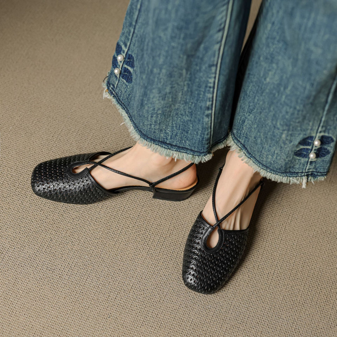 Opal Genuine Leather Slingbacks