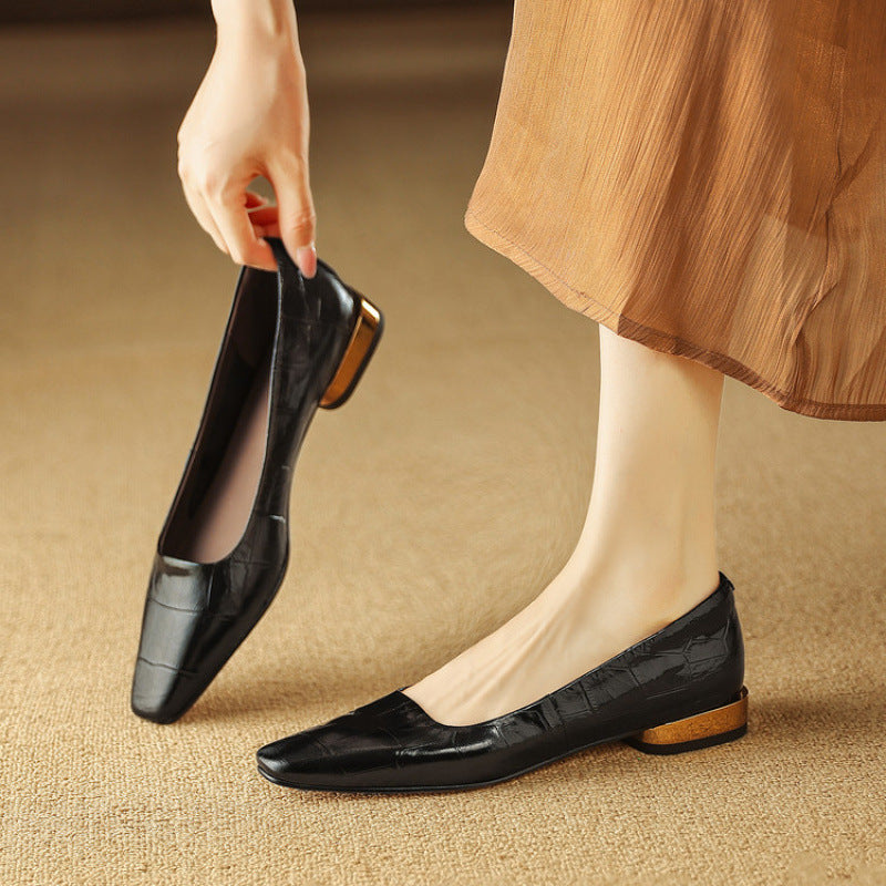 Celene Genuine Leather Heels