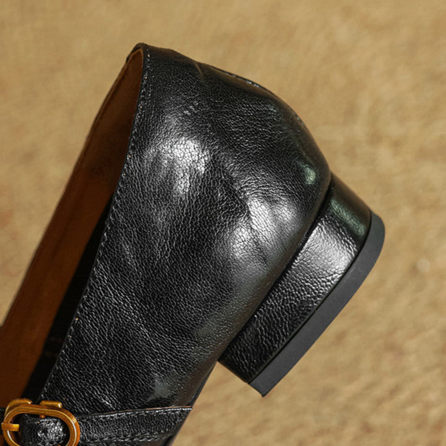 Merlot Genuine Leather Pumps