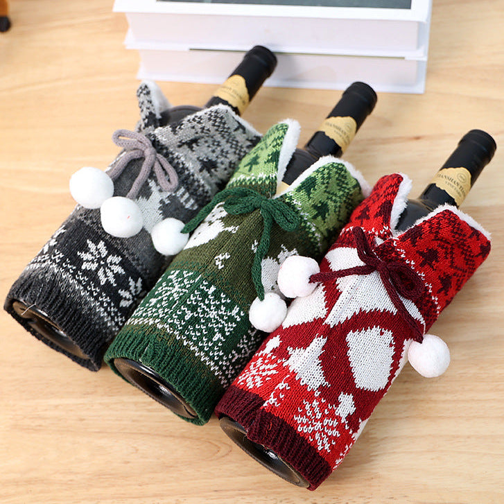 Mukava Knitted Wool Christmas Bottle Sweater