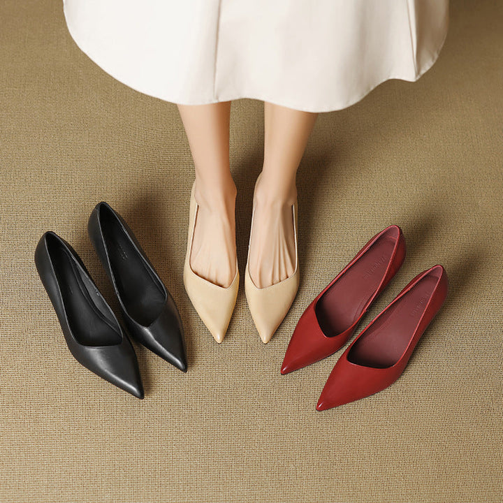 Noira Genuine Leather Heels