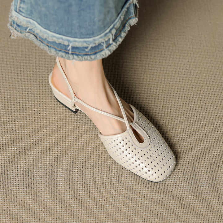 Opal Genuine Leather Slingbacks