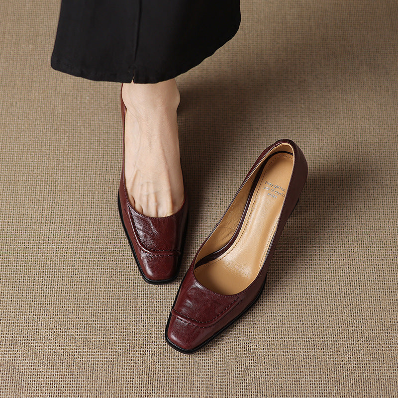 Ariel Genuine Leather Heels