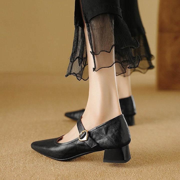 Merlot Genuine Leather Heels