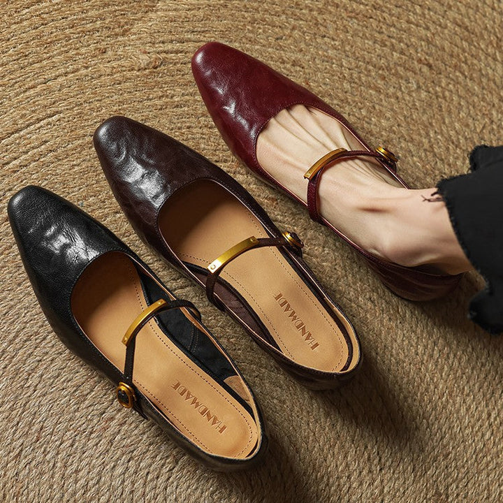 Merlot Genuine Leather Pumps