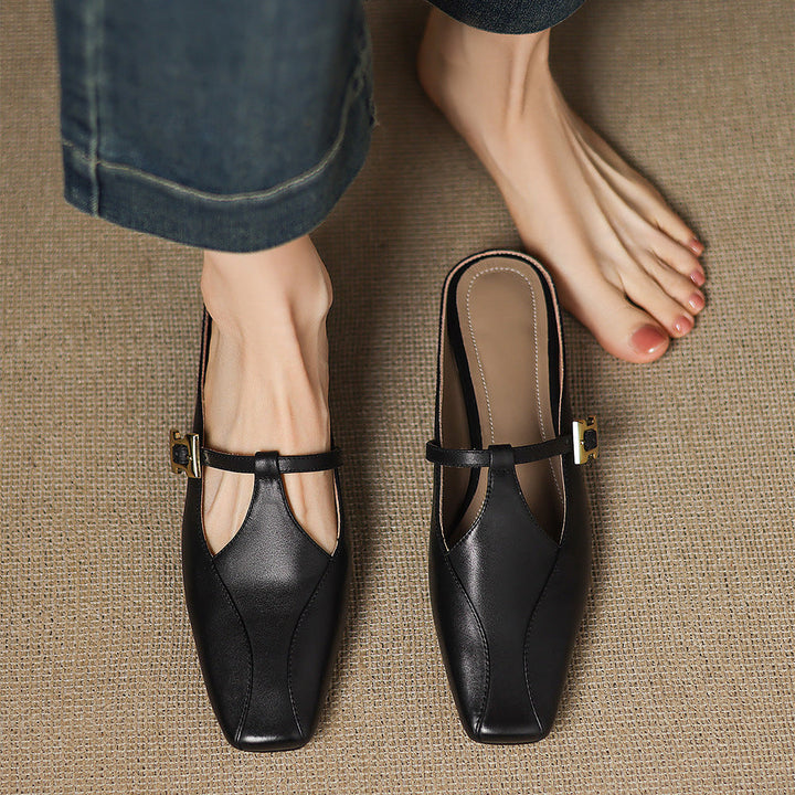 Keva Genuine Leather Mules