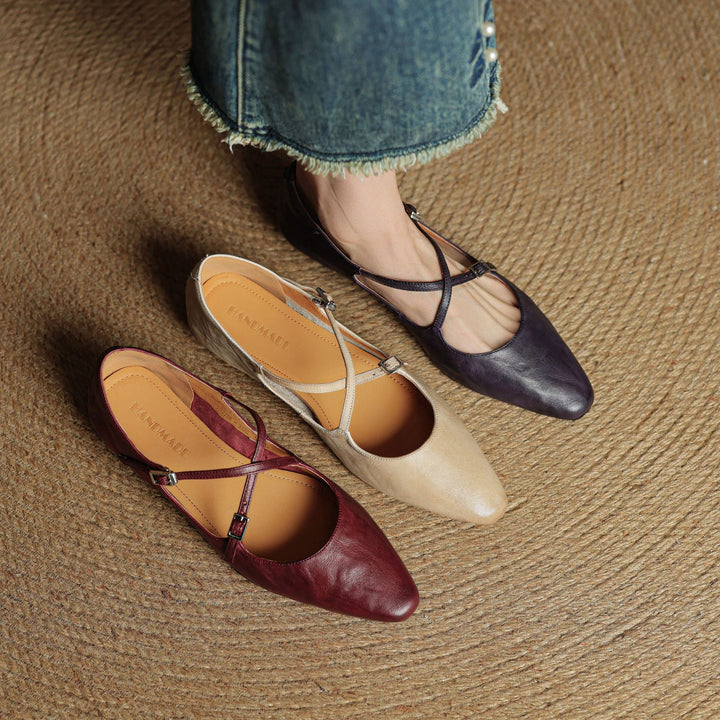Eclan Genuine Leather Flats