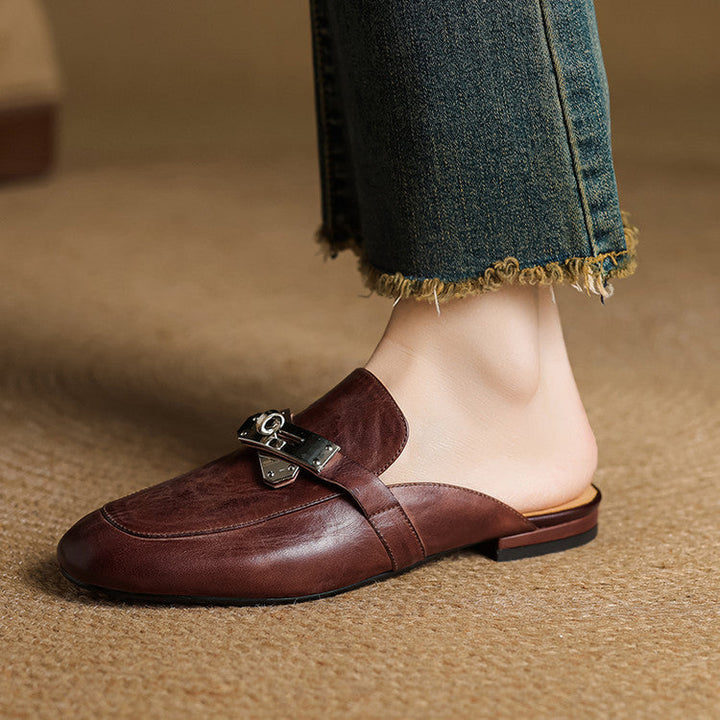Carla Genuine Leather Mules
