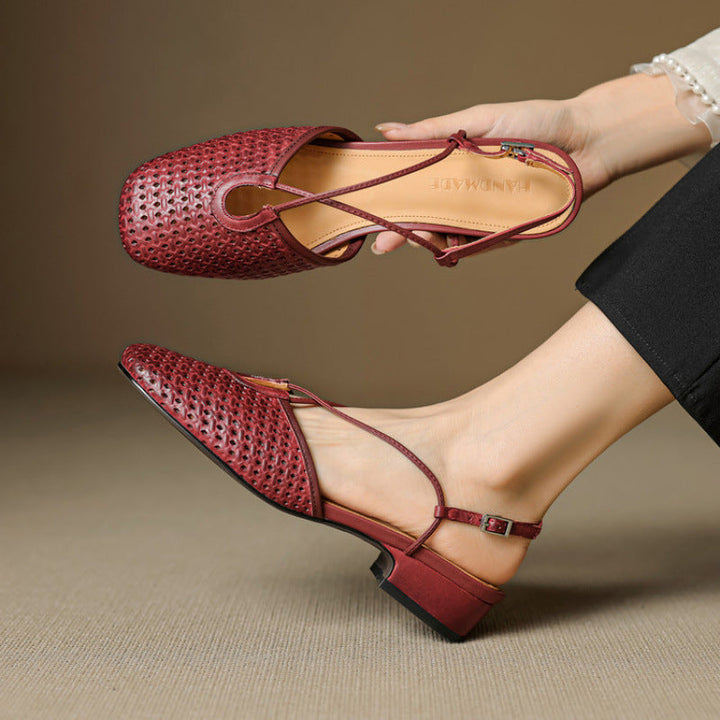 Opal Genuine Leather Slingbacks