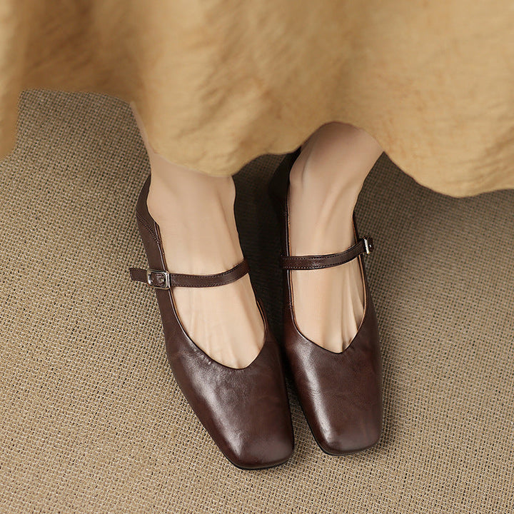Ayra Genuine Leather Flats