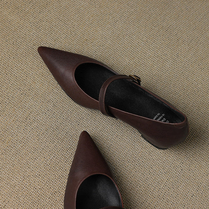 Delia Genuine Leather Heels