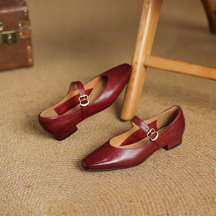 Maira Genuine Leather Heels