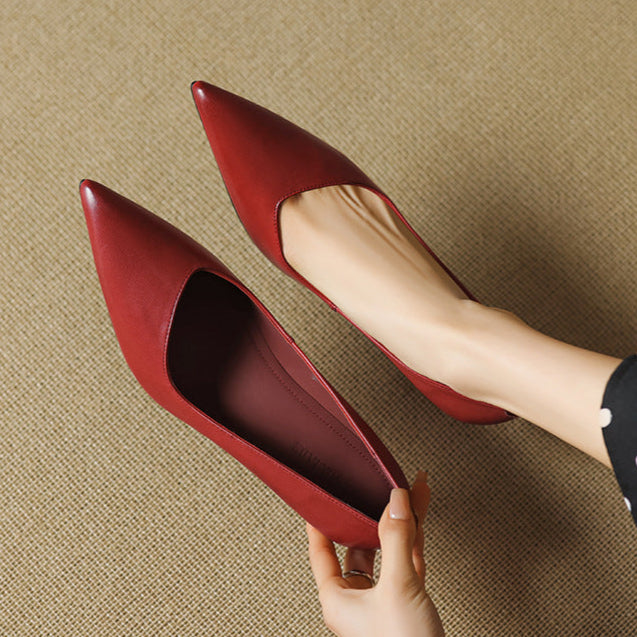 Noira Genuine Leather Heels