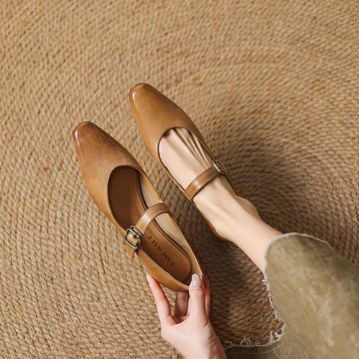 Maira Genuine Leather Heels