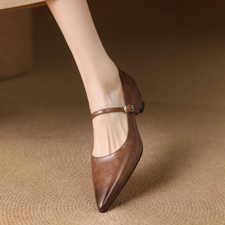 Felcia Genuine Leather Heels