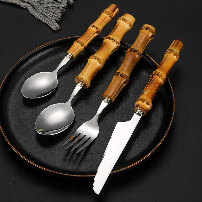 Château Oaks Bamboo Stainless Cutlery Set