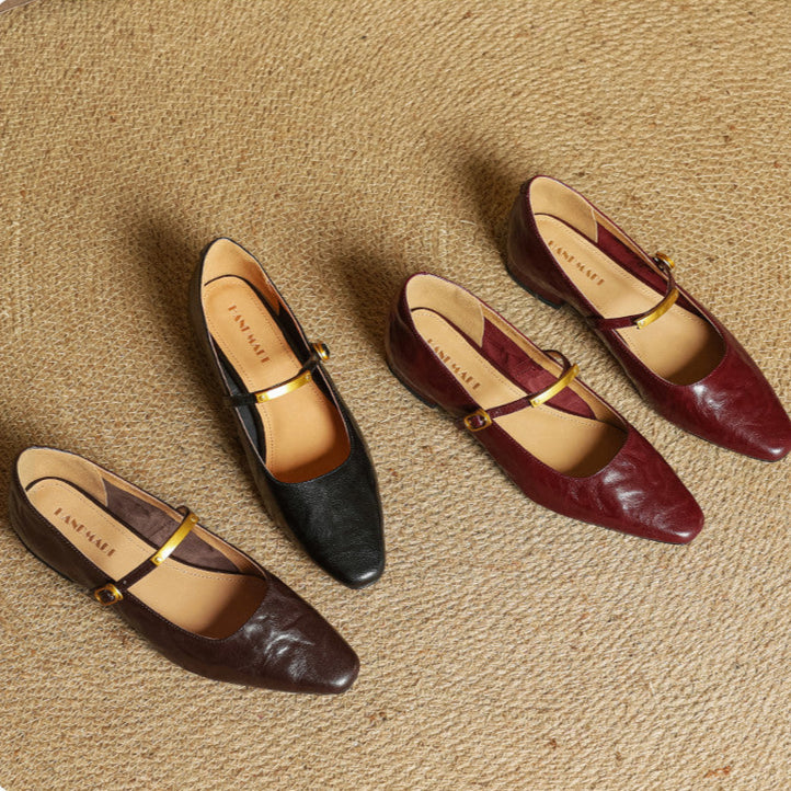 Merlot Genuine Leather Pumps