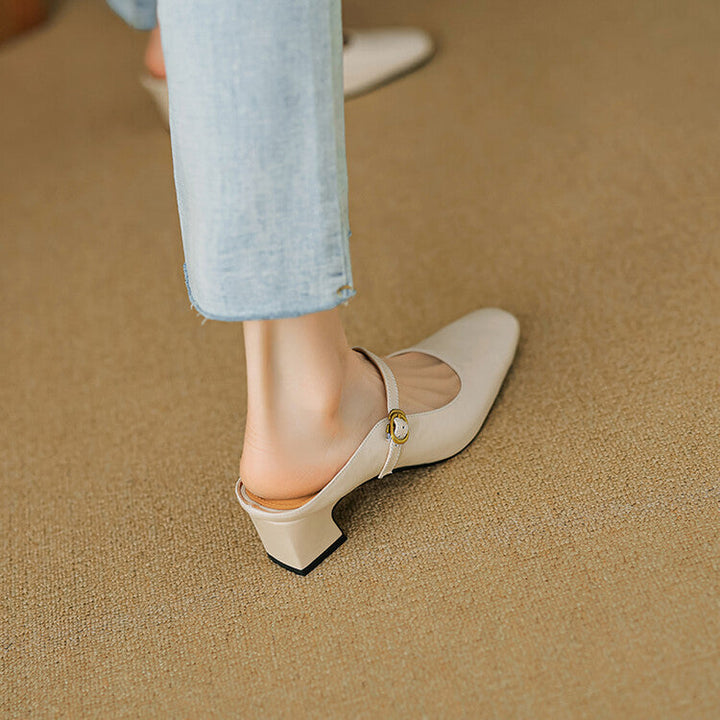 Vian Genuine Leather Mules