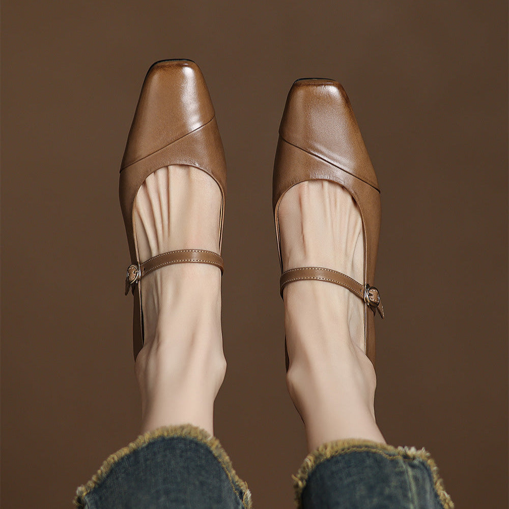 Clarette Genuine Leather Heels