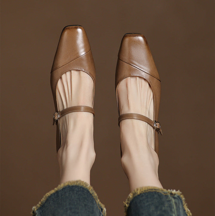 Clarette Genuine Leather Heels