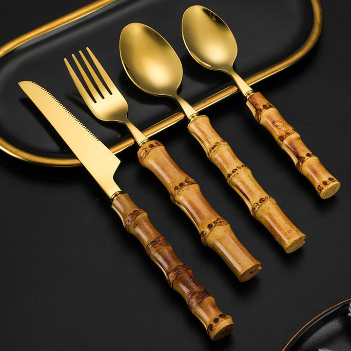 Château Oaks Bamboo Stainless Cutlery Set