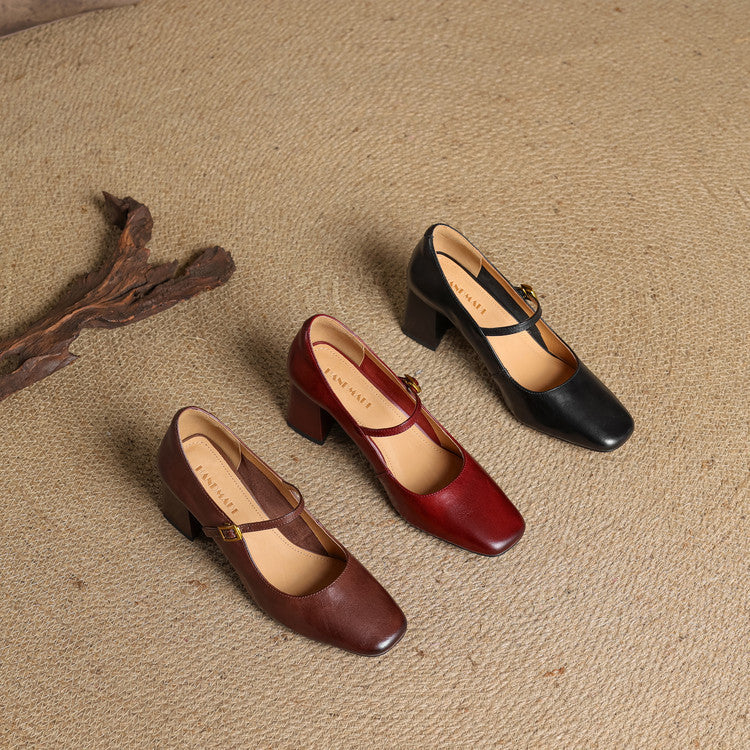 Lenara Genuine Leather Heels