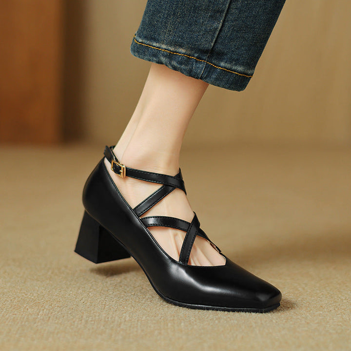 Elva Leather Heels