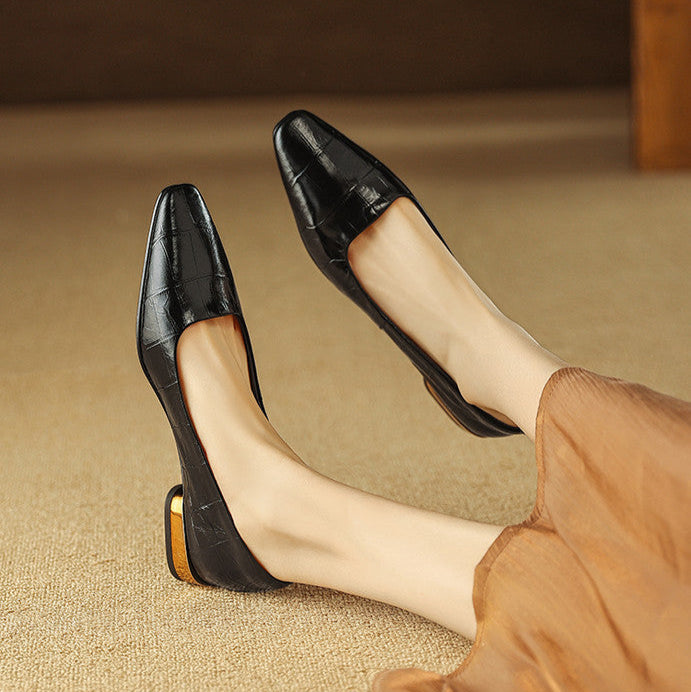 Celene Genuine Leather Heels