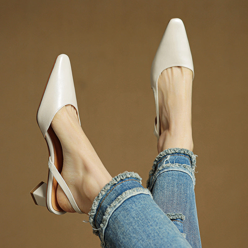 Elle Genuine Leather Heels