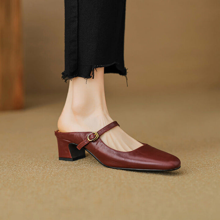 Vian Genuine Leather Mules