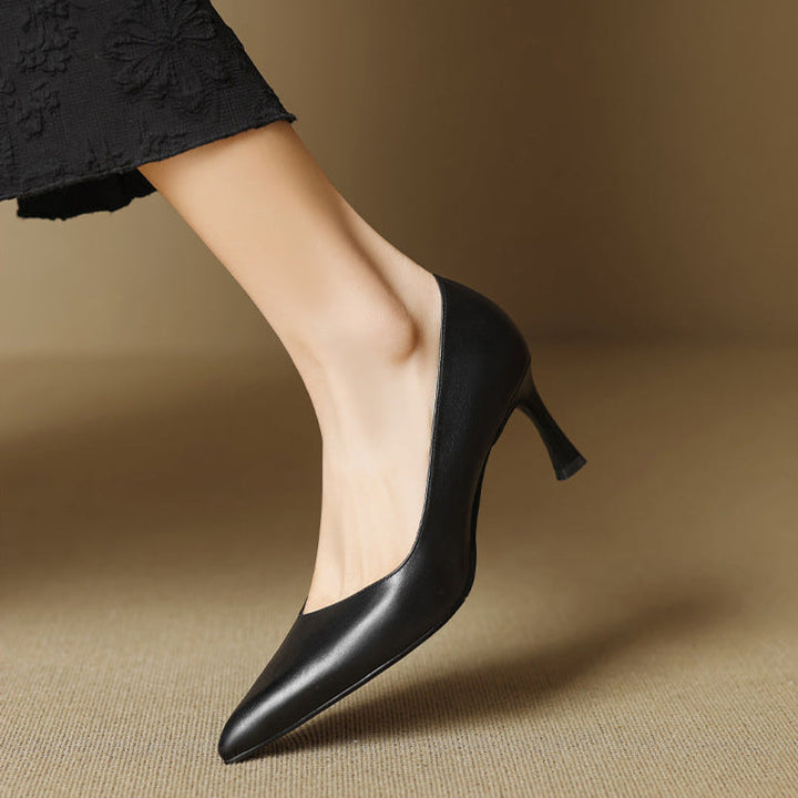 Noira Genuine Leather Heels