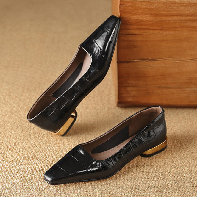 Celene Genuine Leather Heels