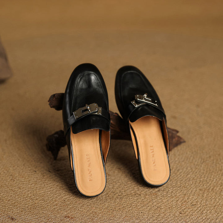 Carla Genuine Leather Mules